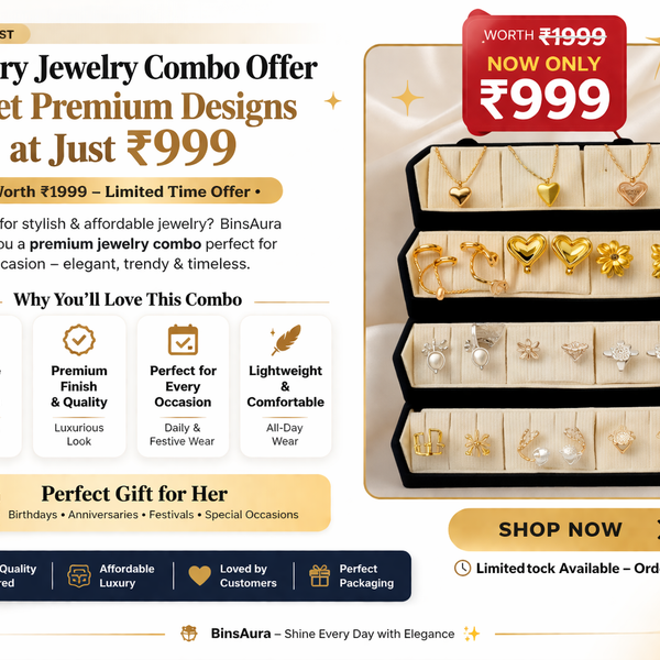 “Luxury Jewelry Combo Offer – Get Premium Designs at Just ₹999 | BinsAura”