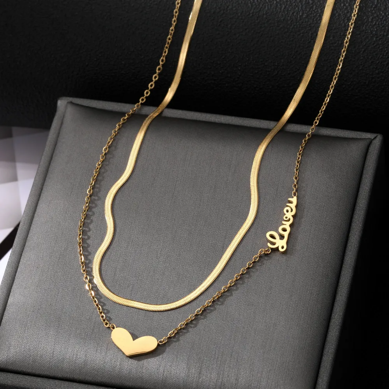 heart pendent chain