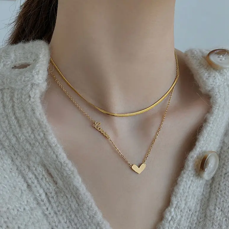 heart pendent chain