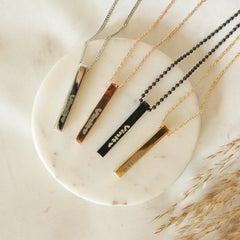 Engraved Pillar Pendant chain
