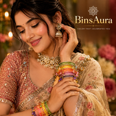 Kashmiri Multi-Color Glass ghungroos Bangle Set with Traditional Golden Jhumka Earrings & Luxury Gift Box (Free earrings + free bangle box )