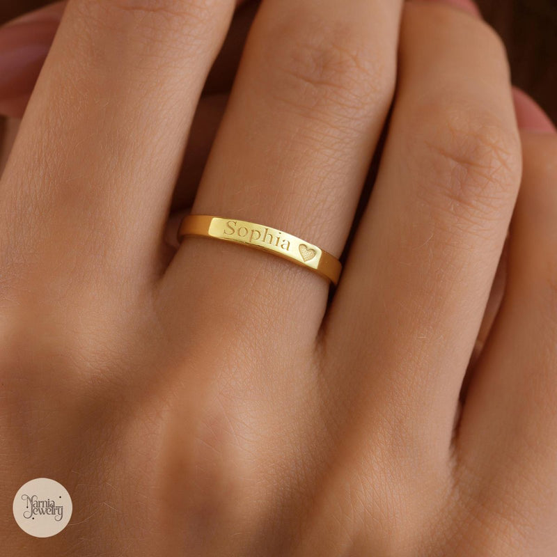 engrave name finger rings