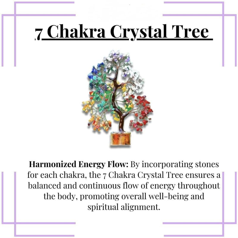 7 chakra crystal tree for home decor positive energy feng shui money tree gemstone decor BINSFASHION