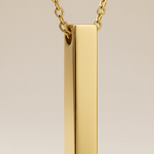 Engraved Pillar Pendant chain