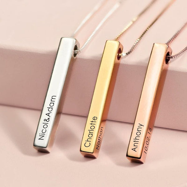 Engraved Pillar Pendant chain