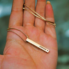 Engraved Pillar Pendant chain
