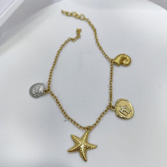 Ocean Charm Gold Bracelet for Women
