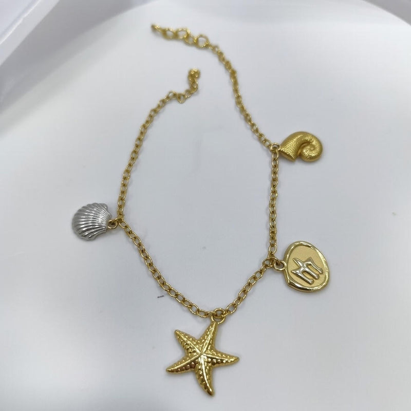 Ocean Charm Gold Bracelet for Women