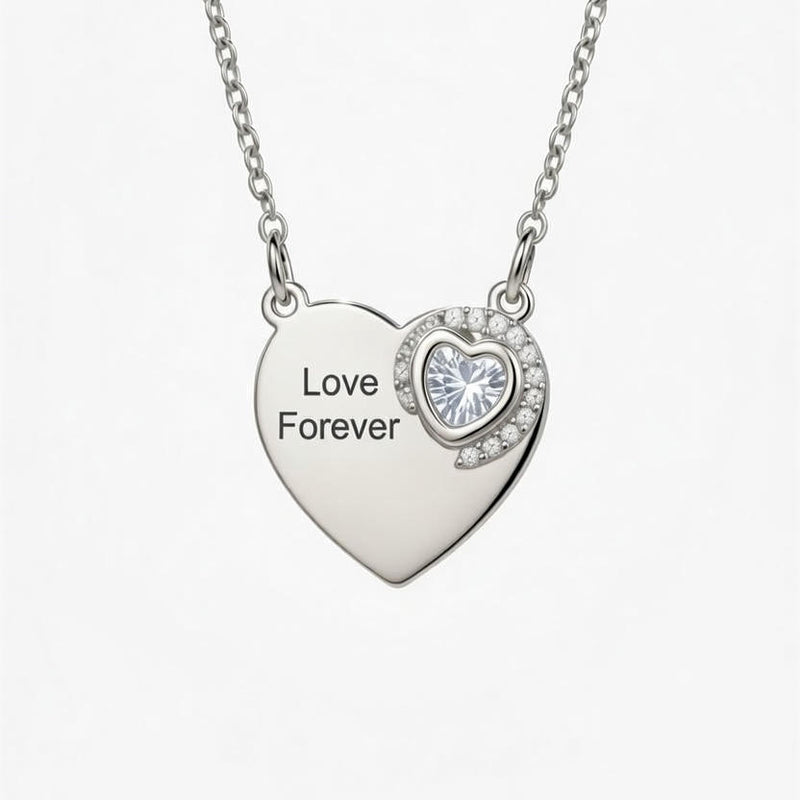 Love Forever Heart Pendant Necklace