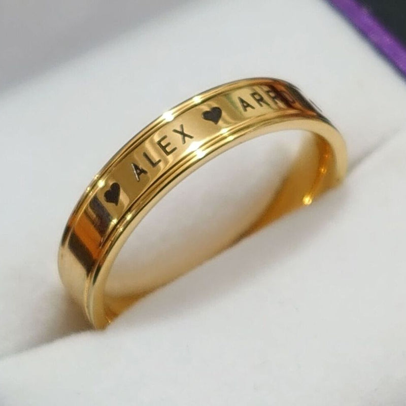 engrave name finger rings