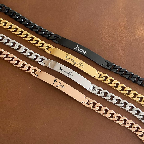 Engraved name  Bracelets.