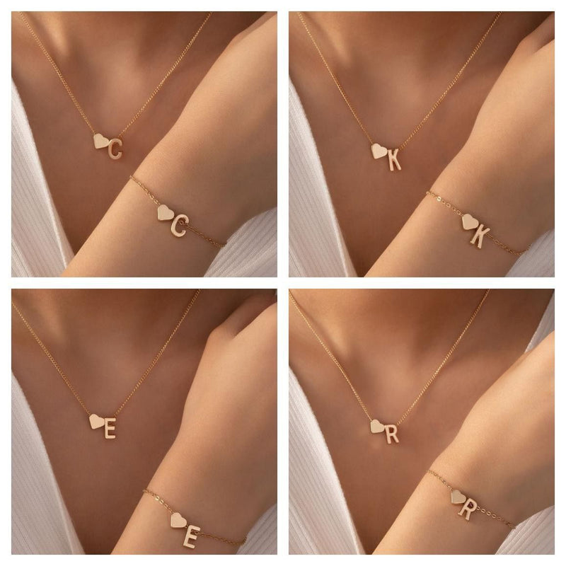 Letter chain pendent n Bracelet