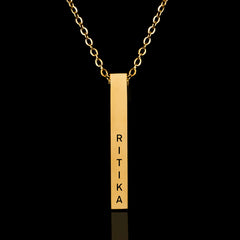 Engraved Pillar Pendant chain