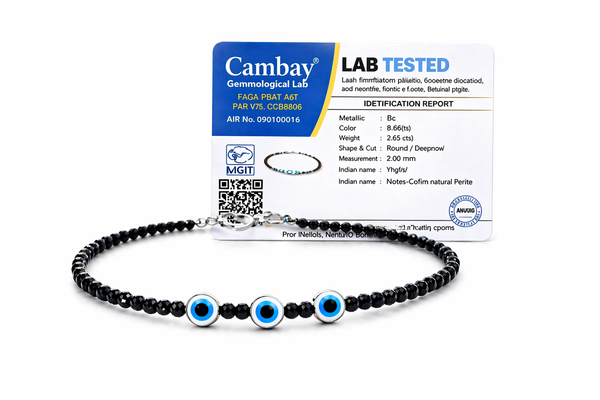 Black Tourmaline & Evil Eye Nazar Anklet – Spiritual Protection Jewelry for Women & Men