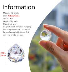 Clear Crystal Ball Suncatcher – Hanging Faceted Glass Prism for Window Decor & Rainbow Maker