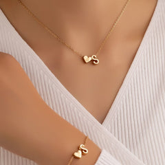 Letter chain pendent n Bracelet