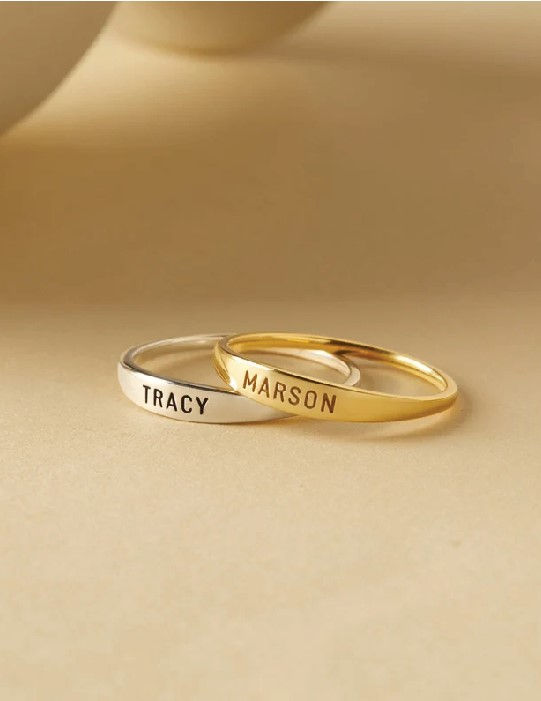 engrave name finger rings