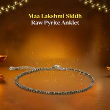 Pyrite Anklet for Women – Natural Healing Crystal Chain for Wealth, Protection & Positive Energy