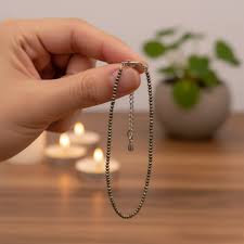 Pyrite Anklet for Women – Natural Healing Crystal Chain for Wealth, Protection & Positive Energy