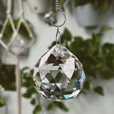 Clear Crystal Ball Suncatcher – Hanging Faceted Glass Prism for Window Decor & Rainbow Maker