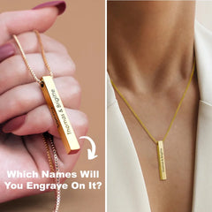 Engraved Pillar Pendant chain