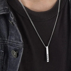 Engraved Pillar Pendant chain