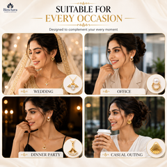 BinsAura 12 Pair Earrings Combo Set for Women | Stylish Gold Plated Studs & Drops | Lightweight Daily Wear Jewelry | Perfect for Girls & Women | Gift Combo Pack
