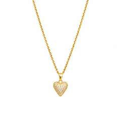 Radiant Heart Crystal Pendant Necklace