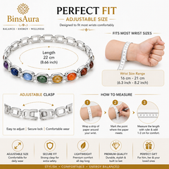 Premium Navratna Bracelet |Natural Gemstone Bracelet for Men & Women