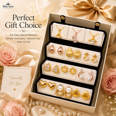 BinsAura 12 Pair Earrings Combo Set for Women | Stylish Gold Plated Studs & Drops | Lightweight Daily Wear Jewelry | Perfect for Girls & Women | Gift Combo Pack