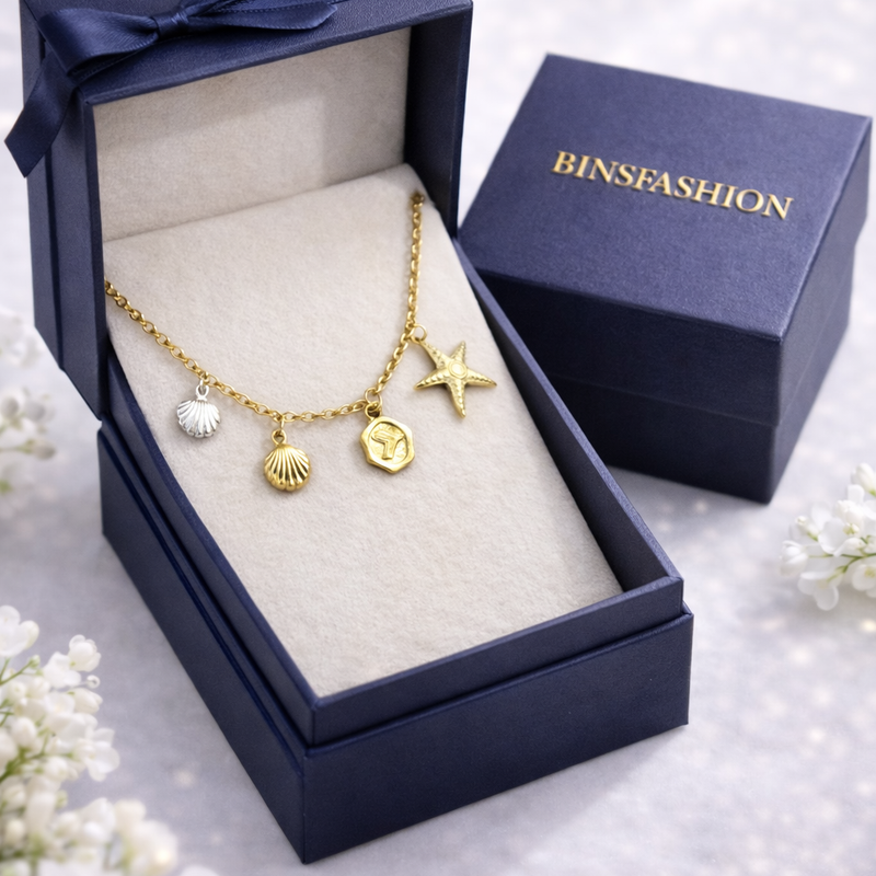 Ocean Charm Gold Bracelet for Women