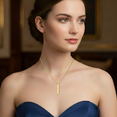 Minimal Bar Pendant Necklace