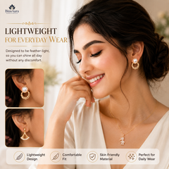 BinsAura 12 Pair Earrings Combo Set for Women | Stylish Gold Plated Studs & Drops | Lightweight Daily Wear Jewelry | Perfect for Girls & Women | Gift Combo Pack