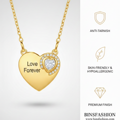 Love Forever Heart Pendant Necklace