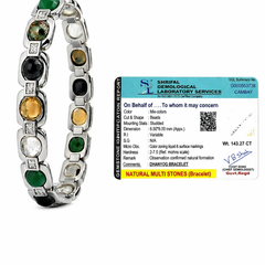Premium Navratna Bracelet |Natural Gemstone Bracelet for Men & Women